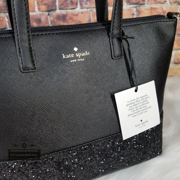Kate spade ina greta court satchel black glitter - Picture 5 of 8